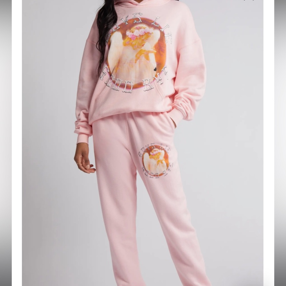 NWOT Boys Lie sweatpants pink XXL